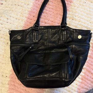 Day & Mood Anthropologie - Hannah small Black Leather  bag